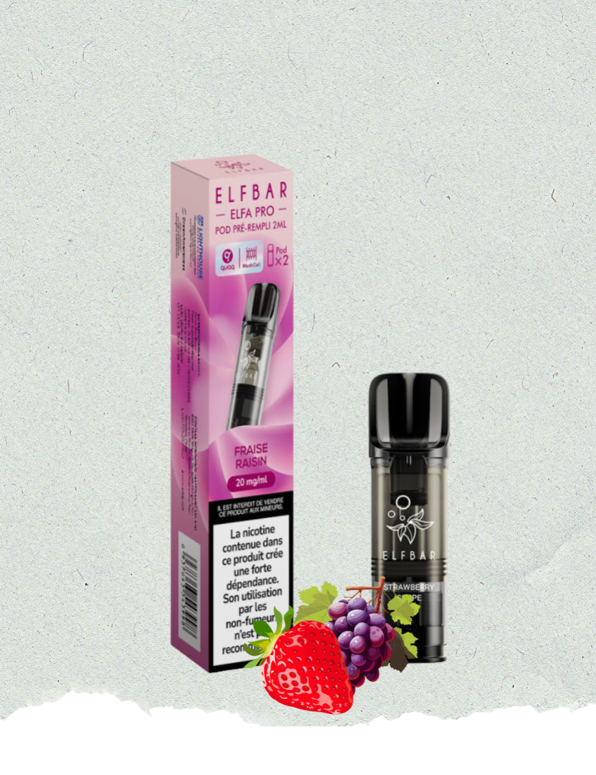 Cartouche Fraise Raisin / 2PCS ELFA PRO ELFBAR