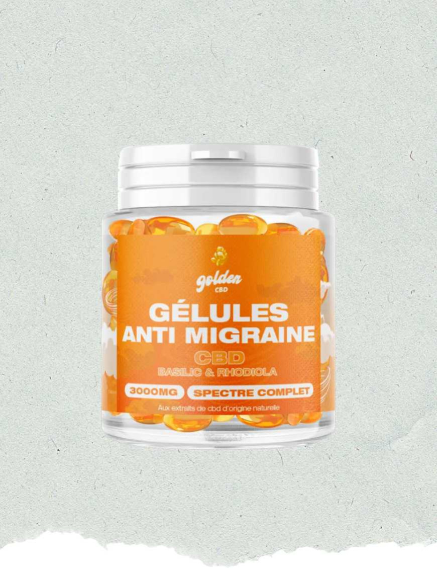 Gélules Anti-Migraine CBD + RHODIOLA