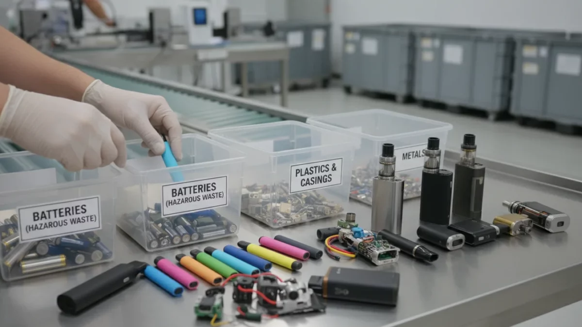 Recyclage des cigarettes électroniques : le point en 2024 - illustration principale - Green and Vape